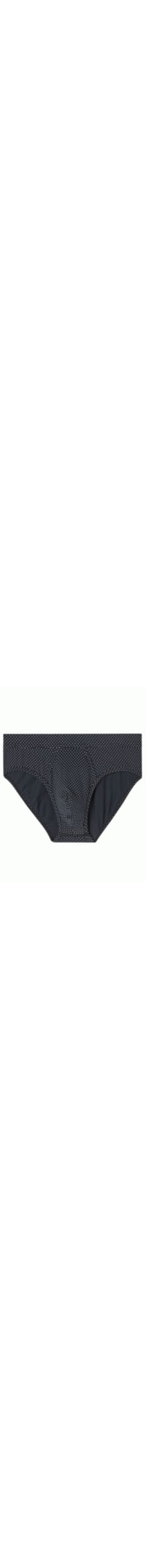Cueca Slip Com Estampa De Microbolinhas Em Algodão Supima Natural Fresh - Azul