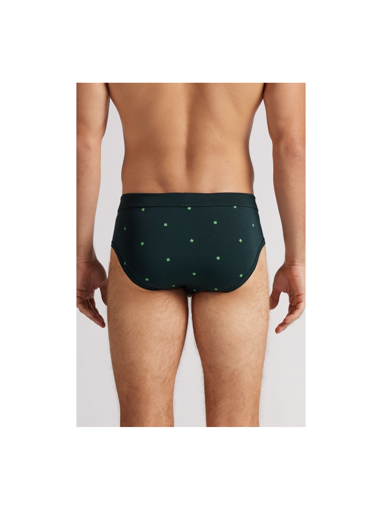 Cueca Slip Com Estampa De Trevos Em Algodão Supima Verde Intimissimi