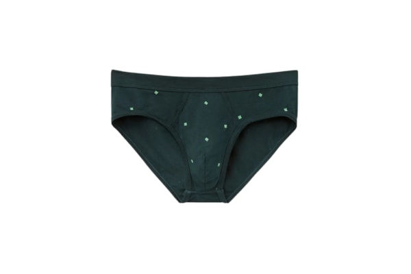 Cueca Slip Com Estampa De Trevos Em Algodão Supima - Verde