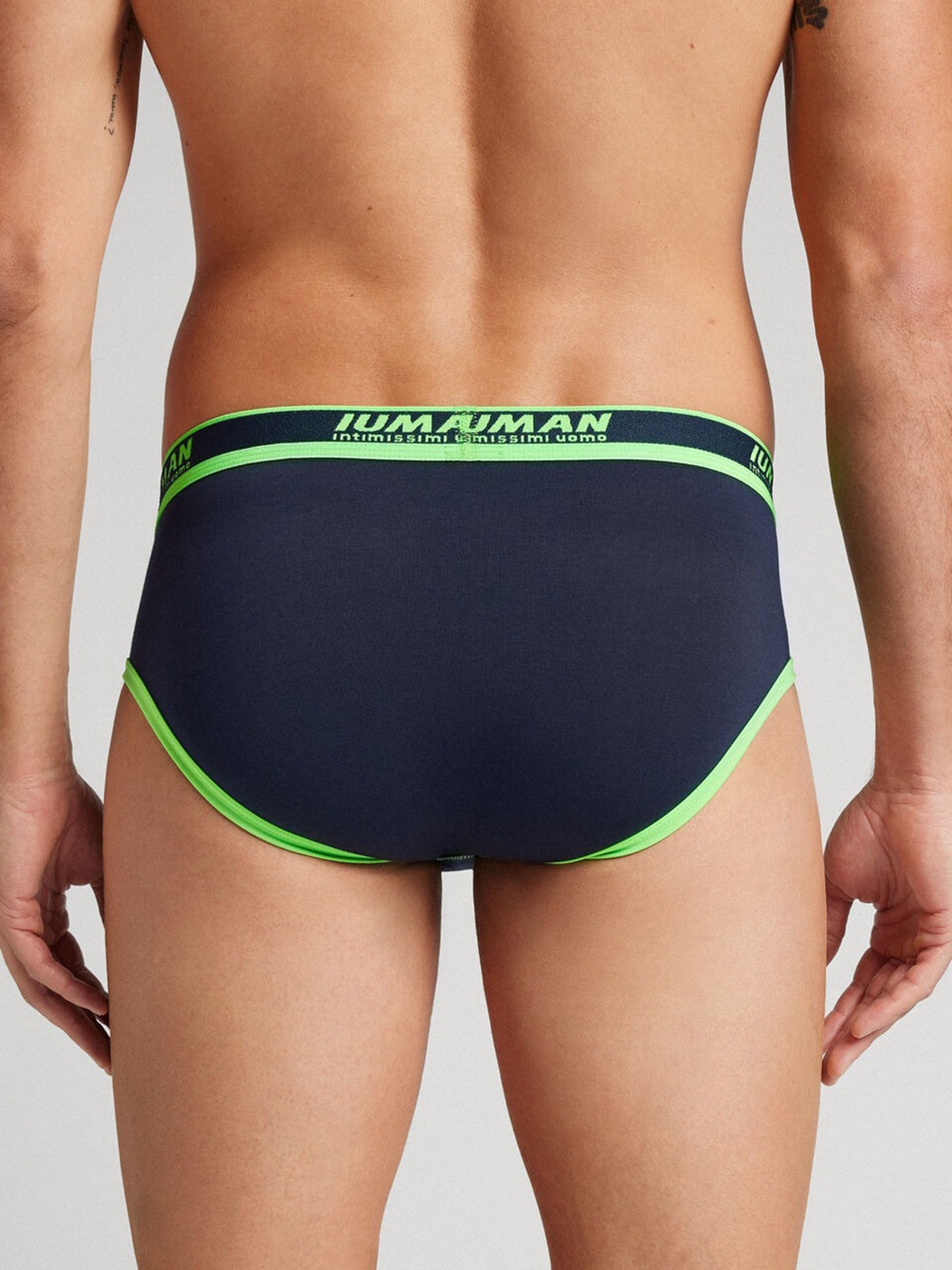 Cueca Slip Com Logotipo Em Algodão Supima Azul Intimissimi