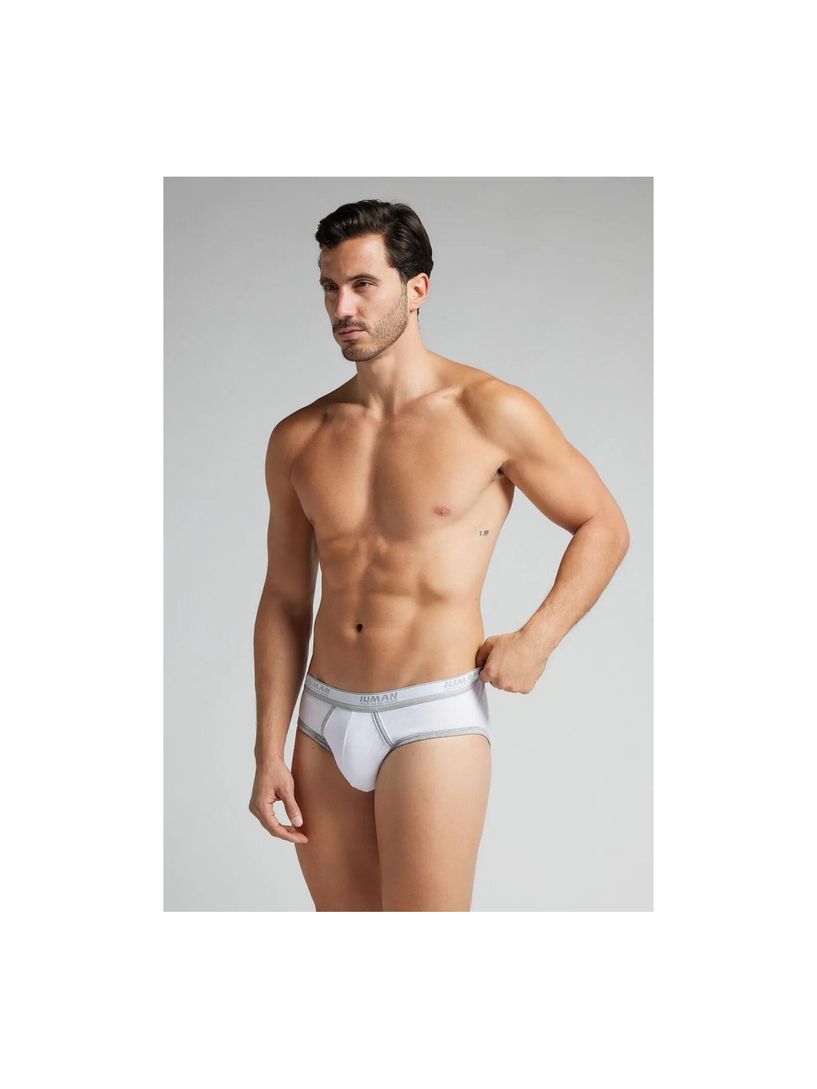 Cueca Slip Com Logotipo Em Algodão Supima Branco Intimissimi