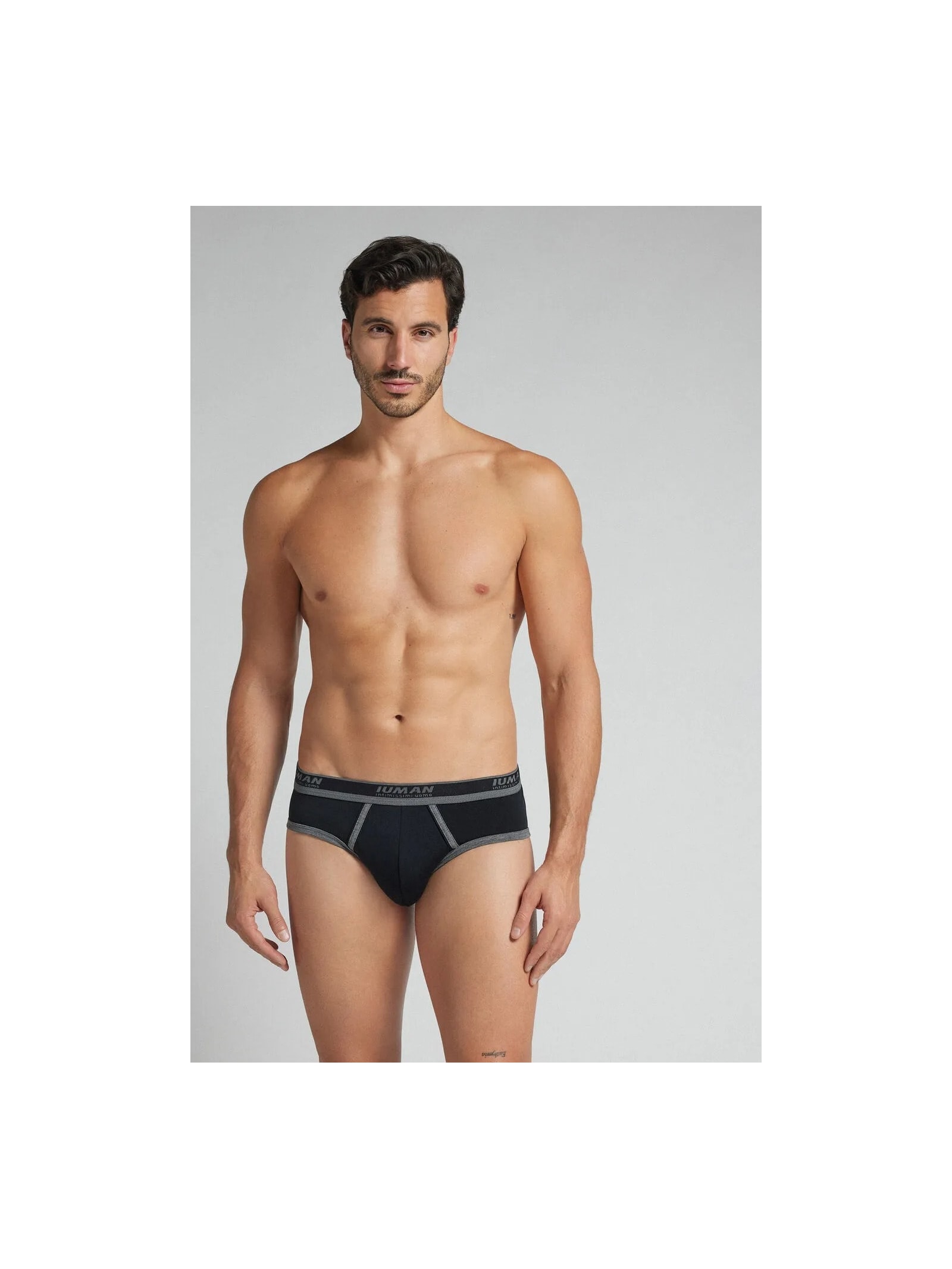 Cueca Slip Com Logotipo Em Algodão Supima Preto Intimissimi