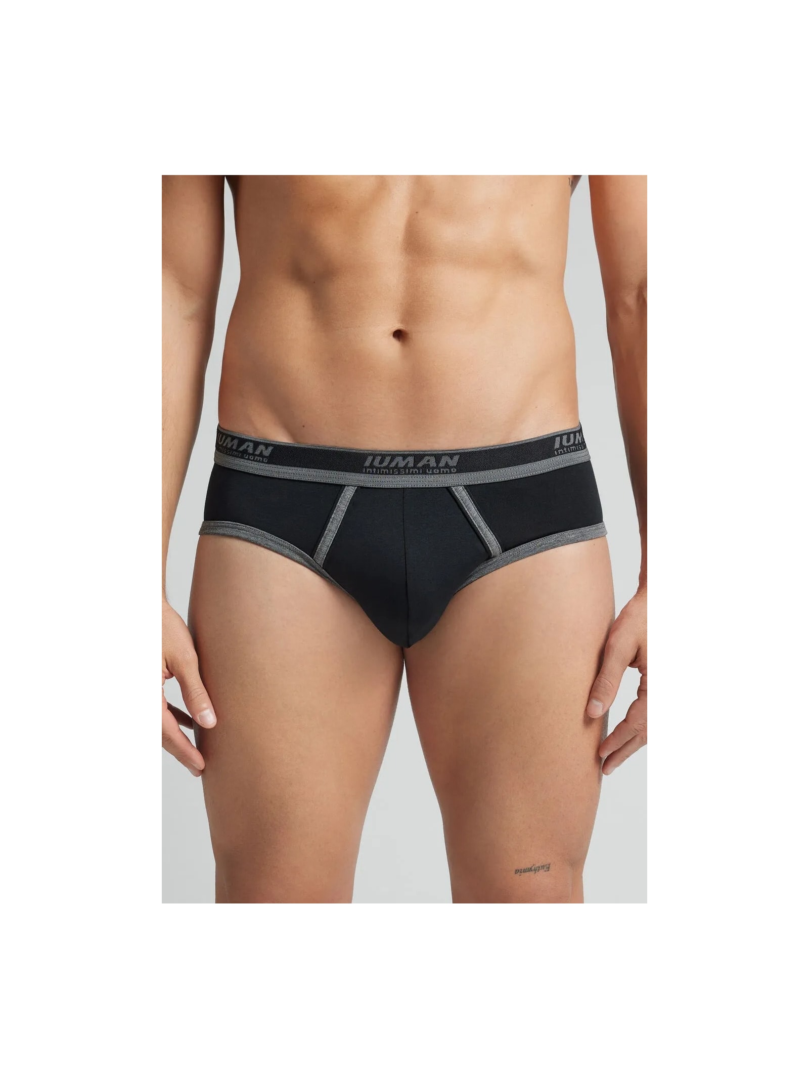 Cueca Slip Com Logotipo Em Algodão Supima Preto Intimissimi