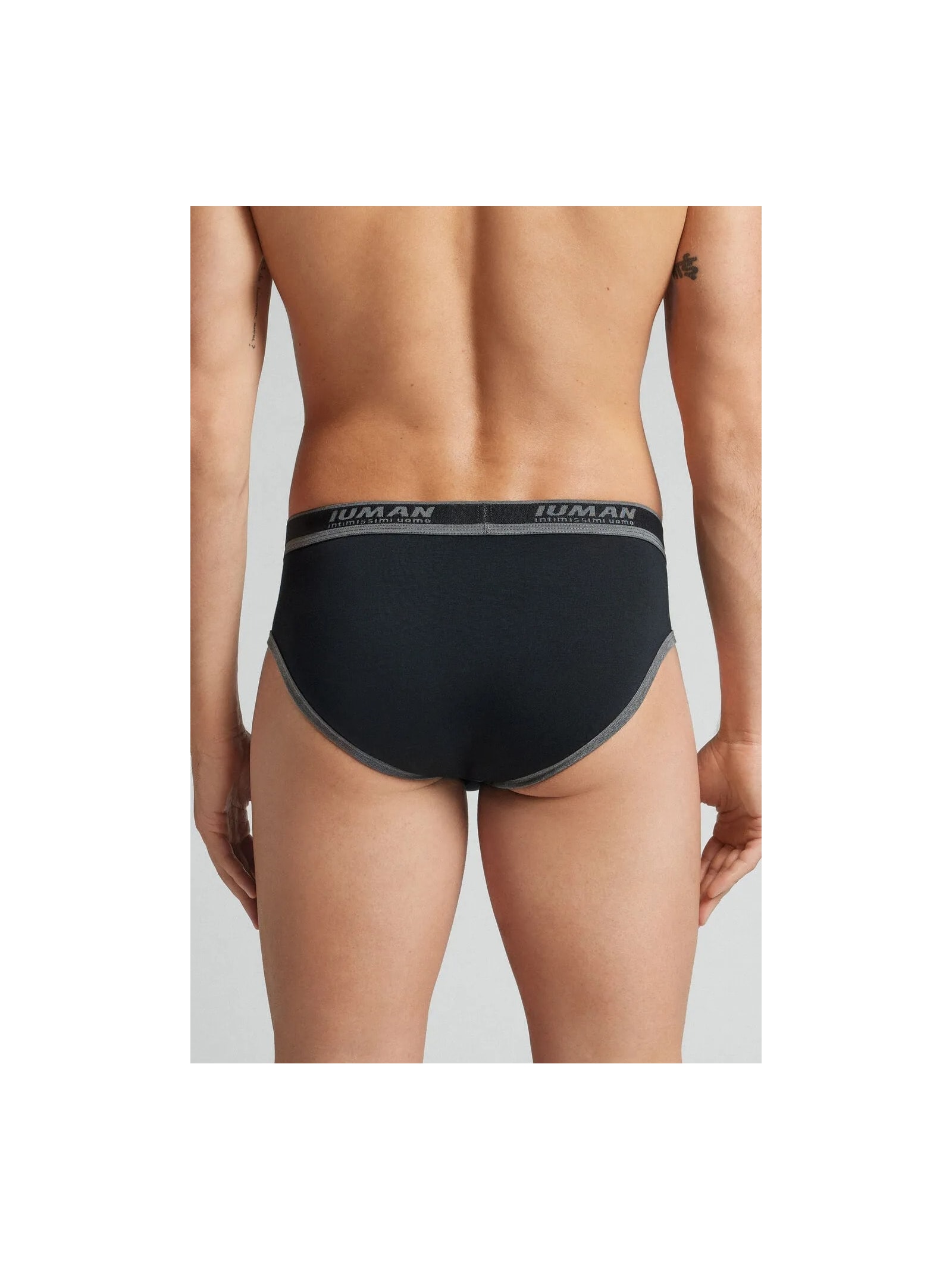 Cueca Slip Com Logotipo Em Algodão Supima Preto Intimissimi