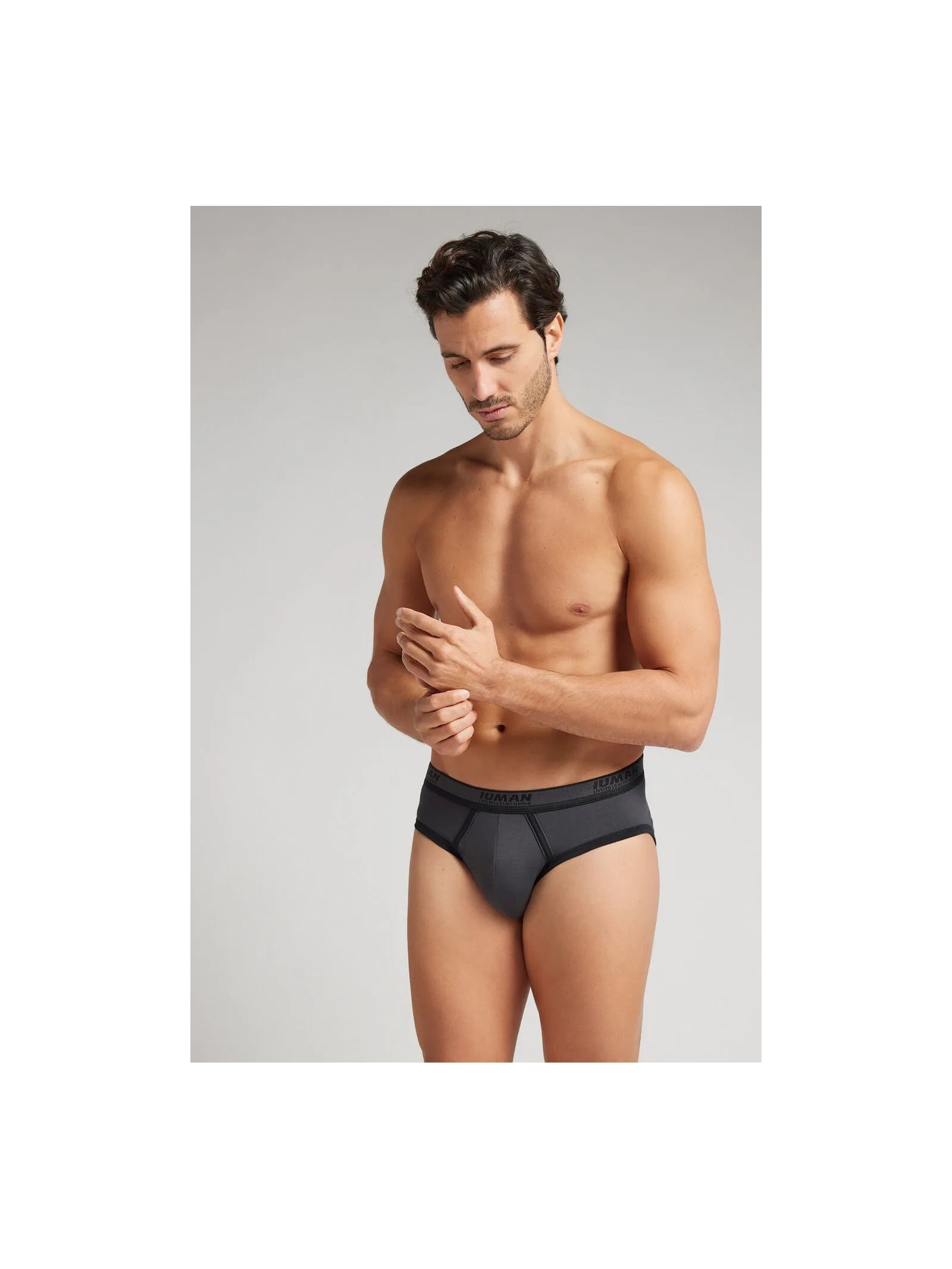 Cueca Slip Com Logotipo Em Algodão Supima Preto Intimissimi