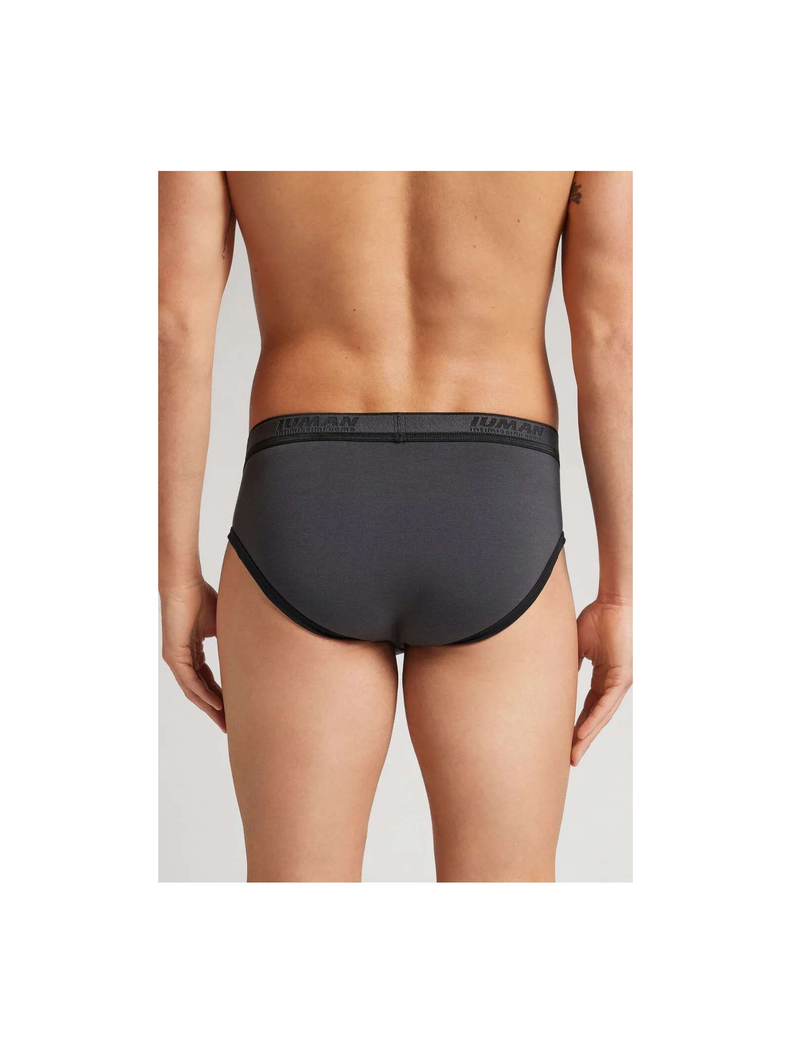 Cueca Slip Com Logotipo Em Algodão Supima Preto Intimissimi