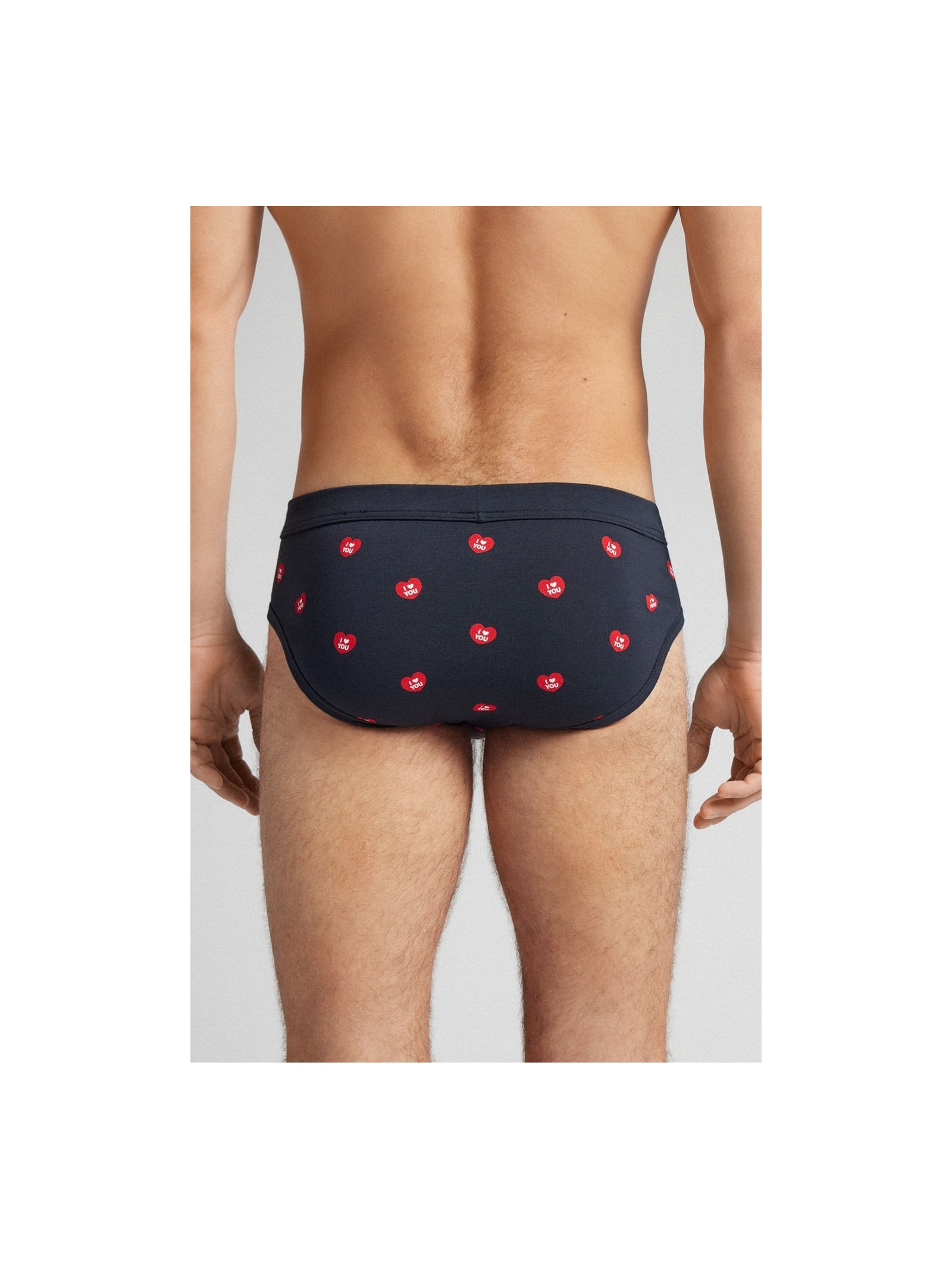 Cueca Slip Com Pelúcia De Ursinho Em Algodão Supima Azul Intimissimi