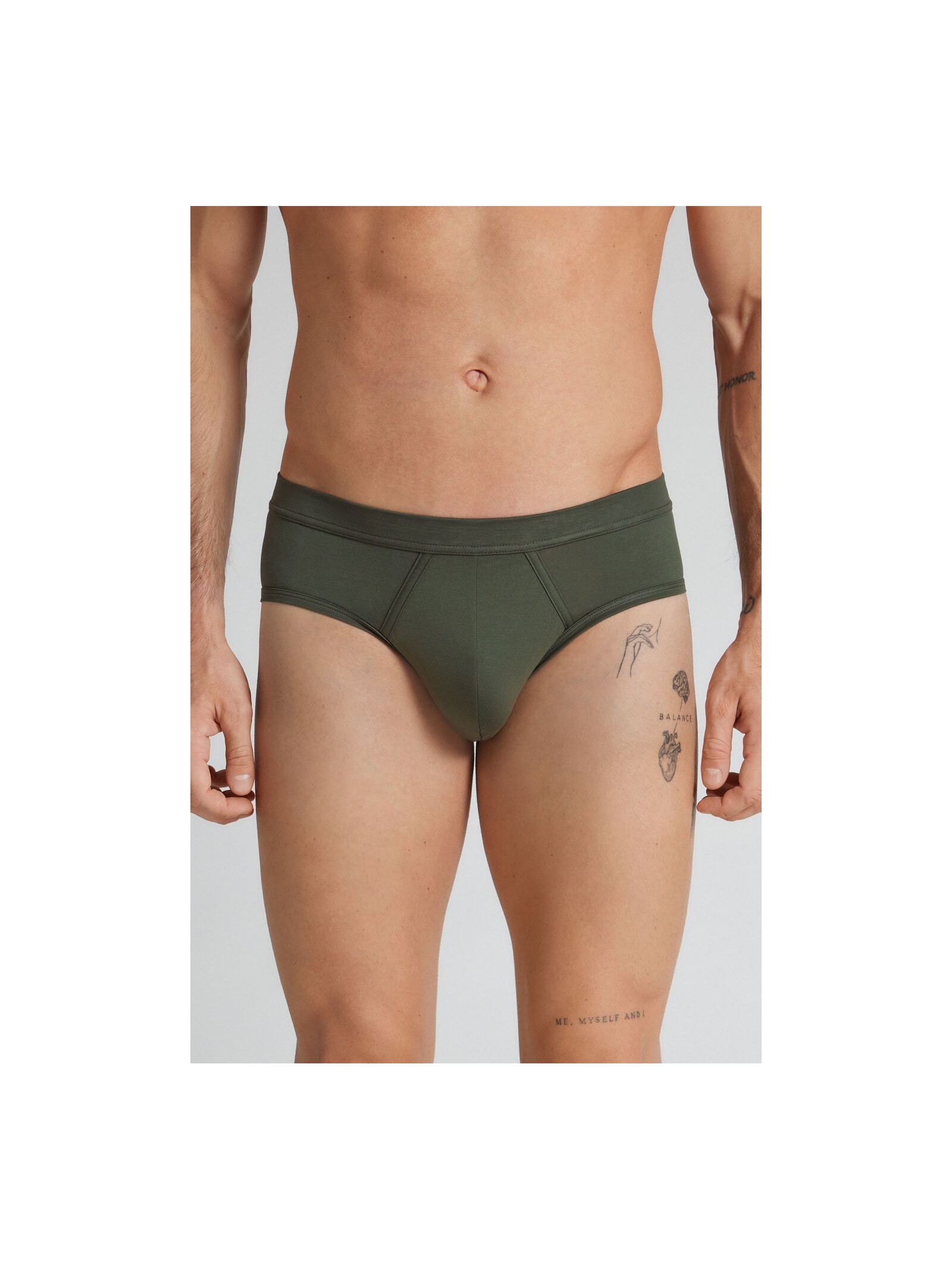 Cueca Slip Em Algodão Premium Verde Intimissimi