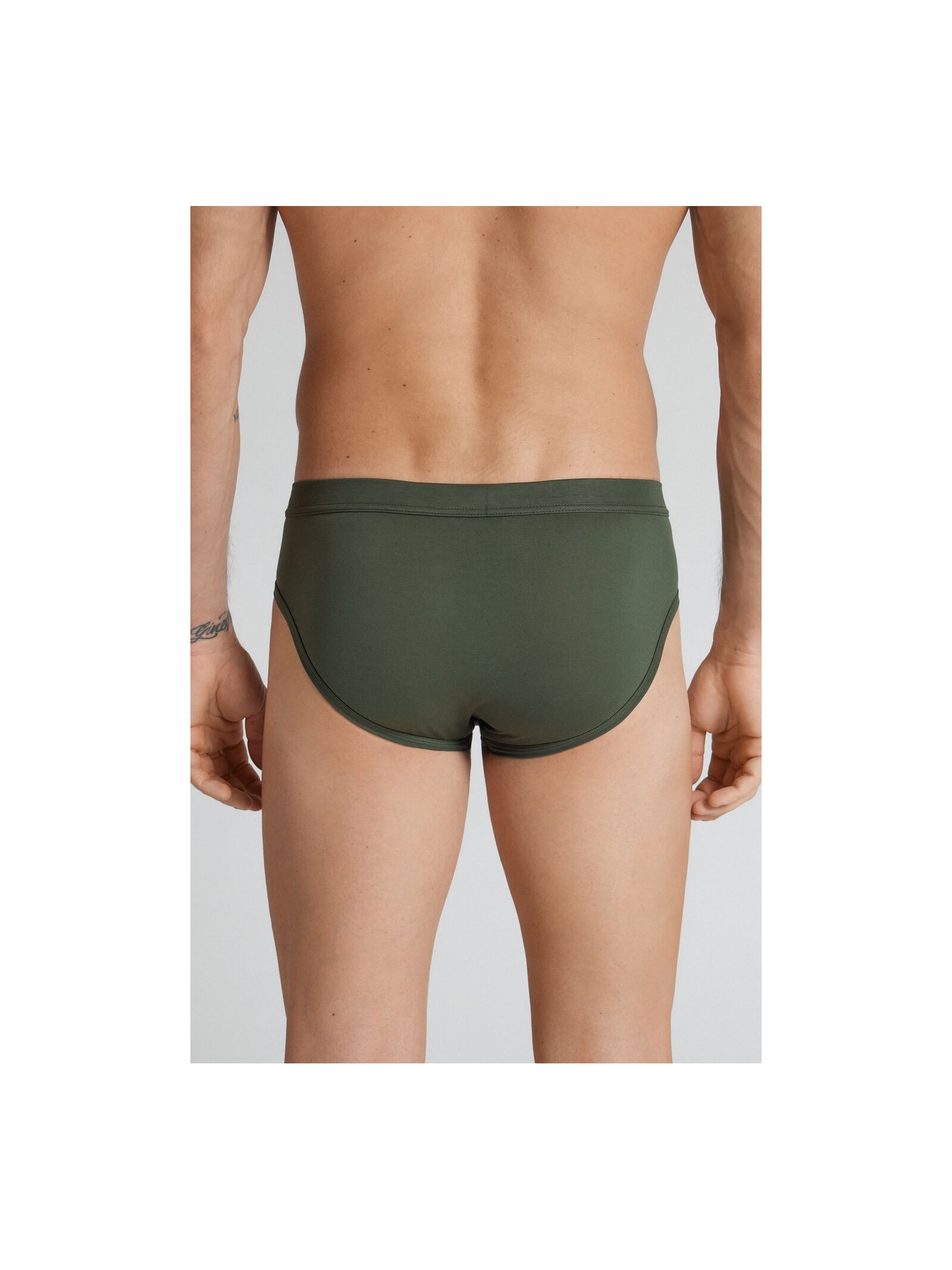 Cueca Slip Em Algodão Premium Verde Intimissimi