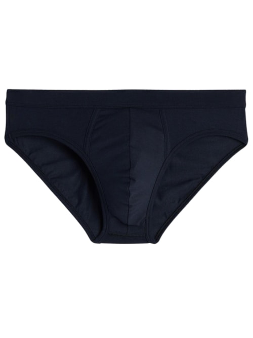 Cueca Slip Em Algodão Supima - Azul