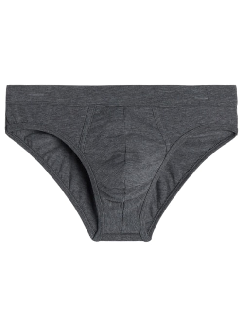 Cueca Slip Em Algodão Supima - Cinza