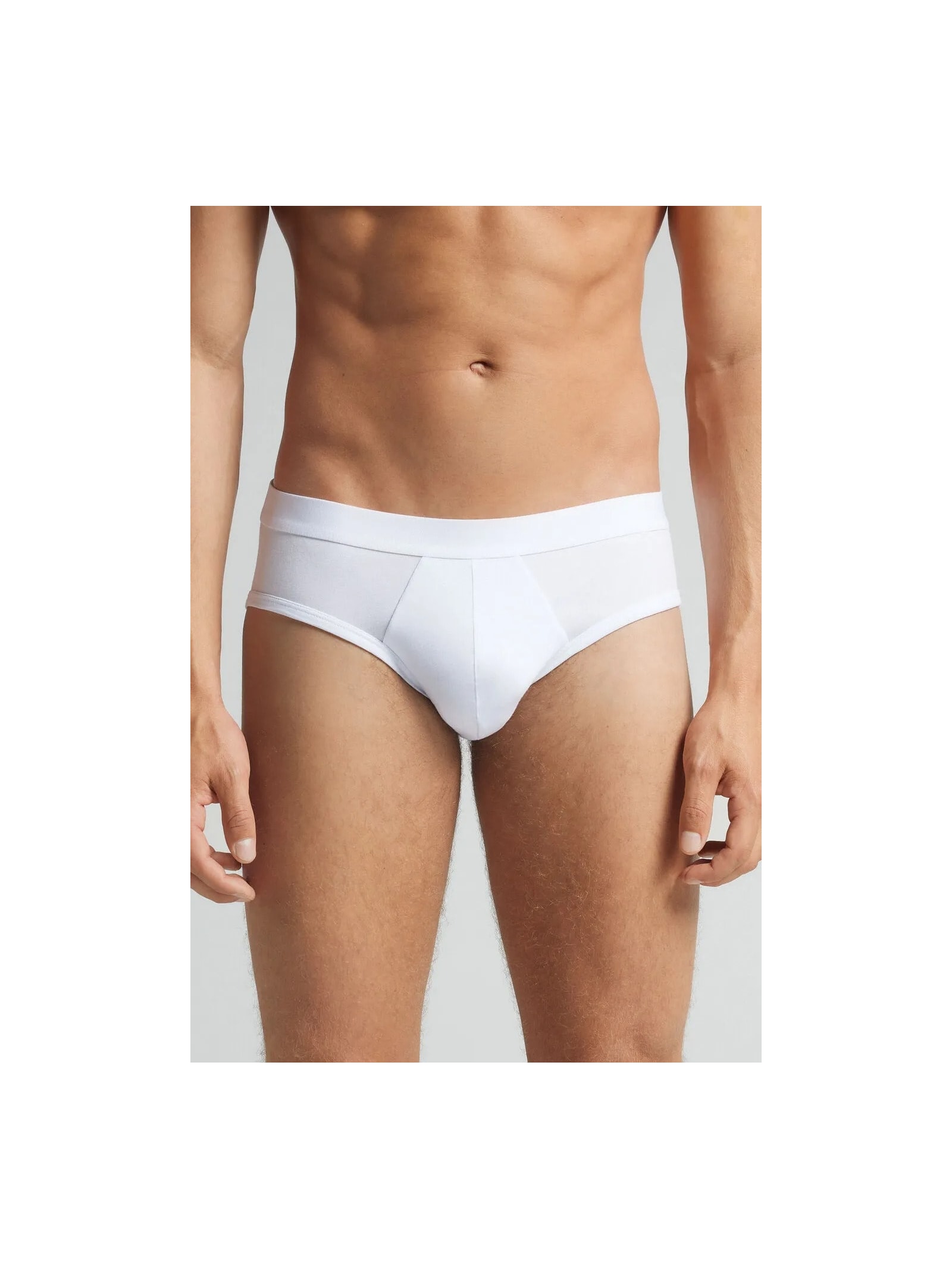 Cueca Slip Em Algodão Supima Com Elástico Visível Branco Intimissimi