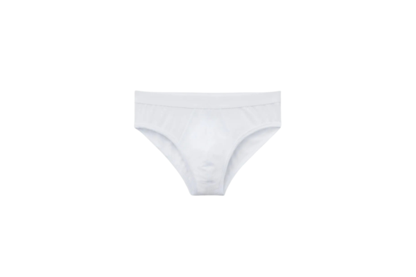 Cueca Slip Em Algodão Supima Com Elástico Visível - Branco