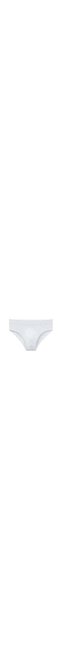 Cueca Slip Em Algodão Supima Com Elástico Visível - Branco