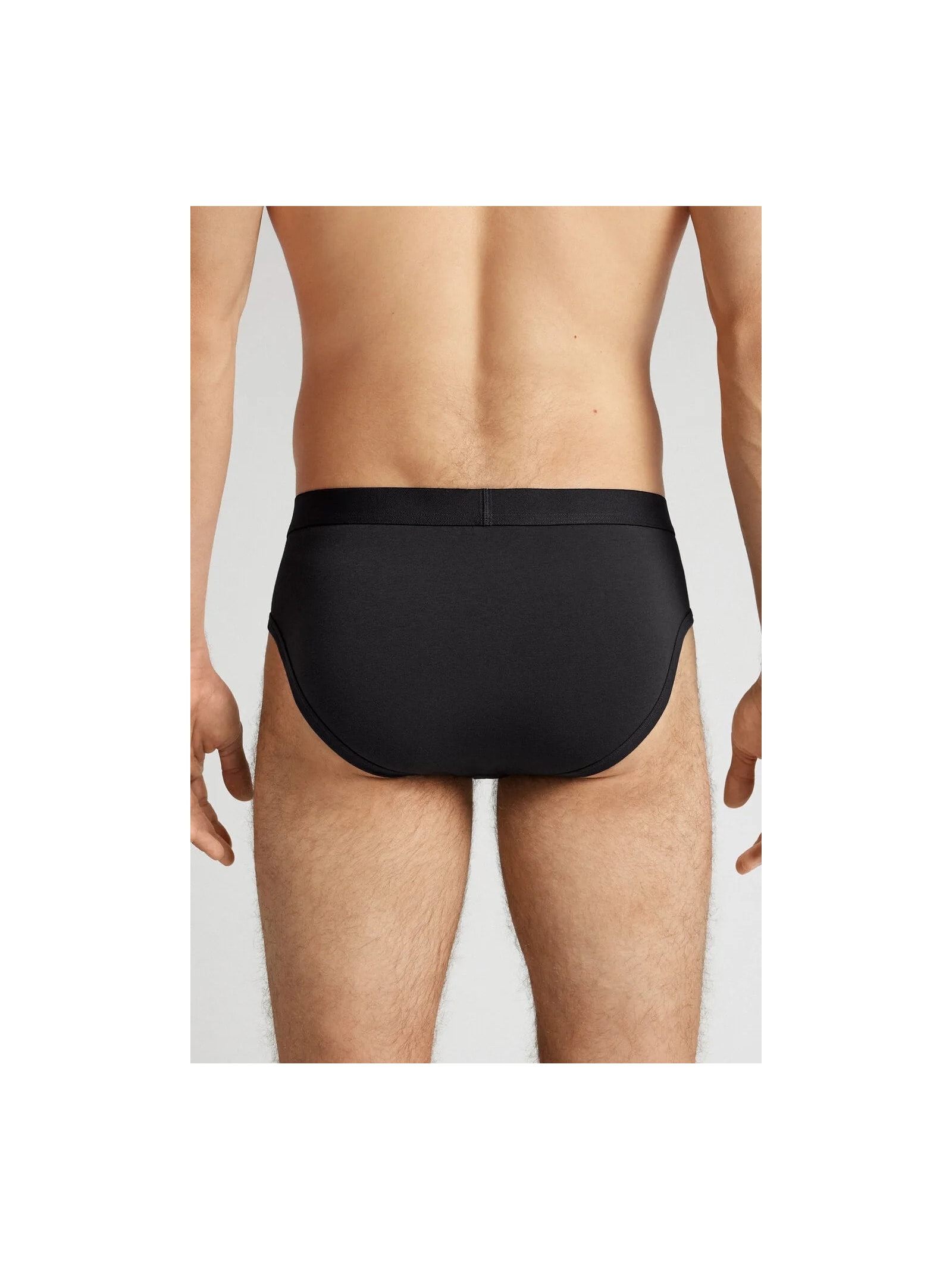 Cueca Slip Em Algodão Supima Com Elástico Visível Preto Intimissimi