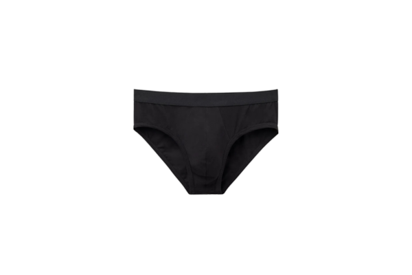 Cueca Slip Em Algodão Supima Com Elástico Visível - Preto