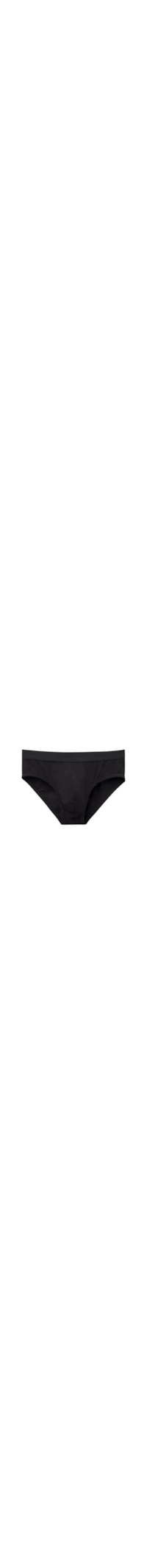 Cueca Slip Em Algodão Supima Com Elástico Visível - Preto