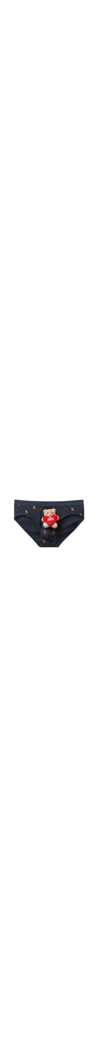 Cueca Slip Em Algodão Supima Com Pelucía Be Mine - Azul