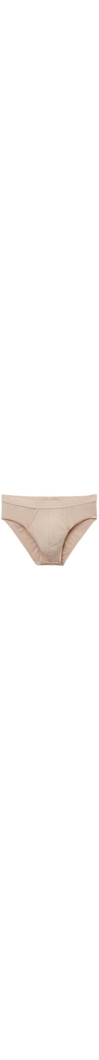 Cueca Slip Em Algodão Supima Natural Fresh - Bege