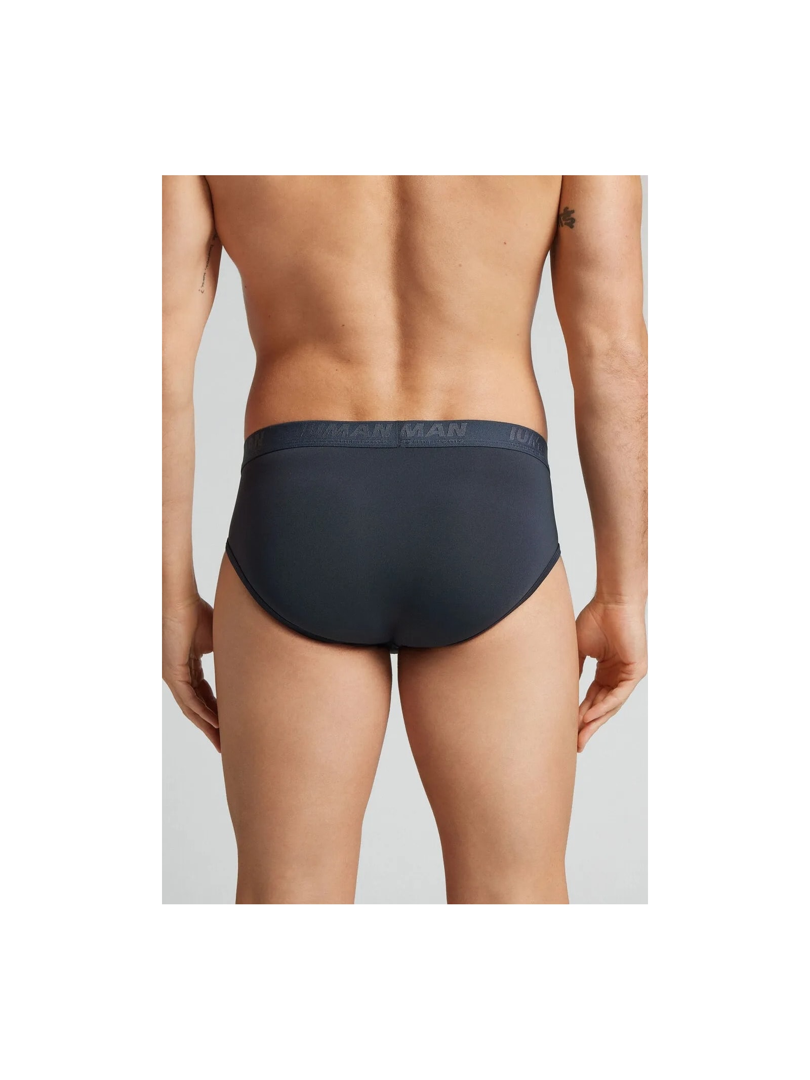 Cueca Slip Em Microfibra Com Logótipo Azul Intimissimi