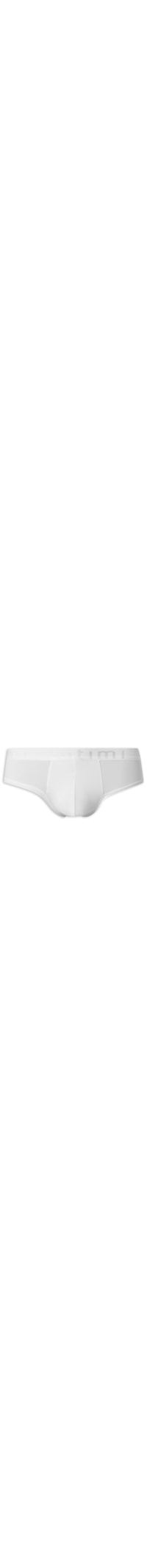 Cueca Slip Em Microfibra Com Logotipo - Branco