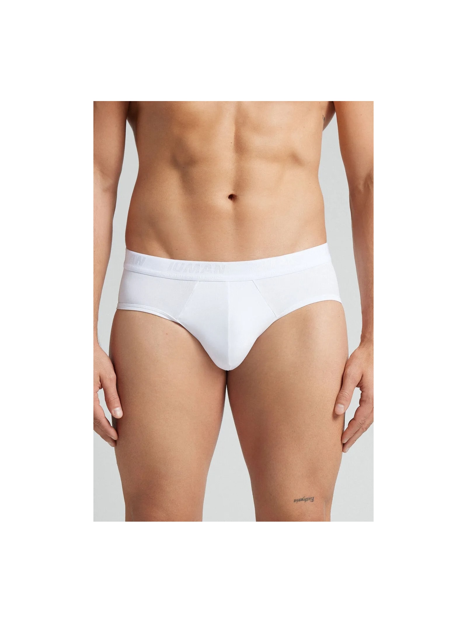 Cueca Slip Em Microfibra Com Logótipo Branco Intimissimi