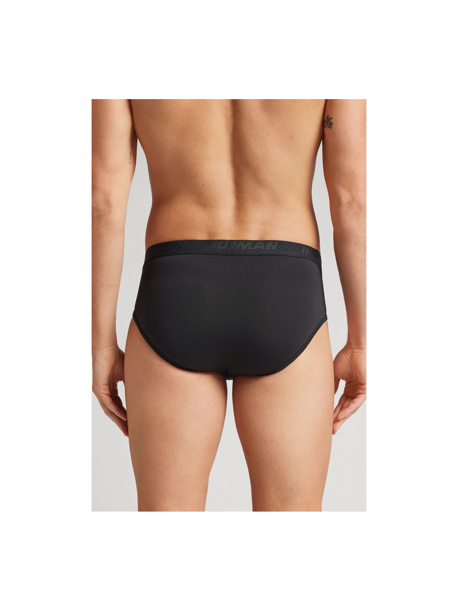 Cueca Slip Em Microfibra Com Logótipo Preto Intimissimi