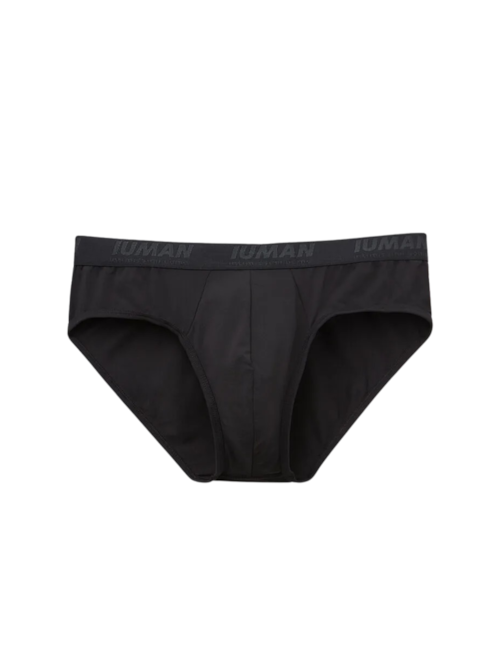Cueca Slip Em Microfibra Com Logótipo – Preto