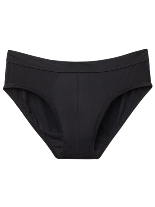 Cueca Slip Em Modal e Seda – Preto