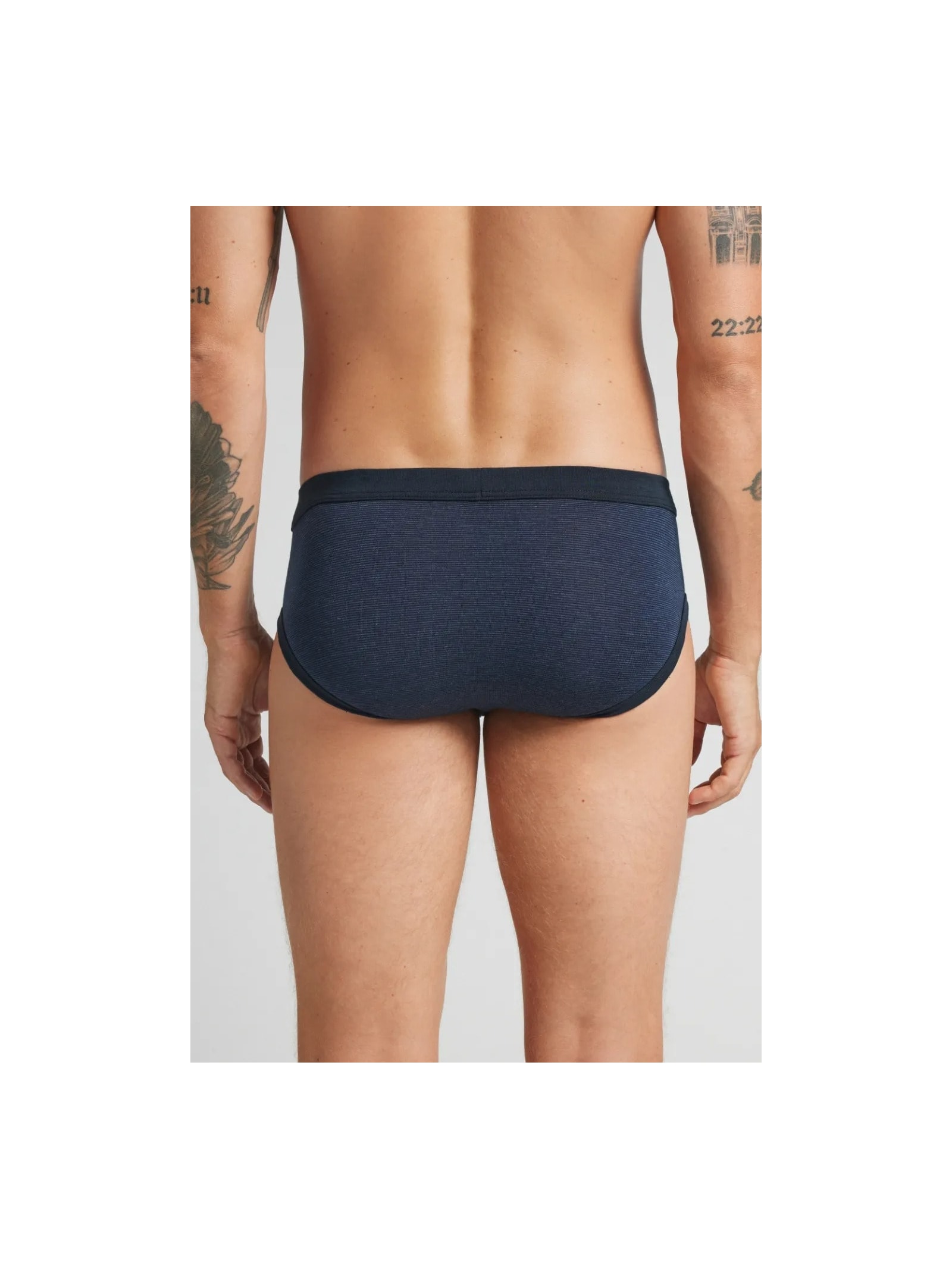 Cueca Slip Mil Listras Em Algodão Supima Azul Intimissimi