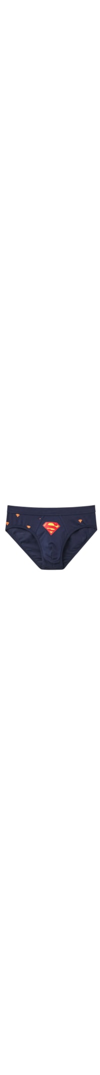 Cueca Slip Superman Em Algodão Supima - Azul