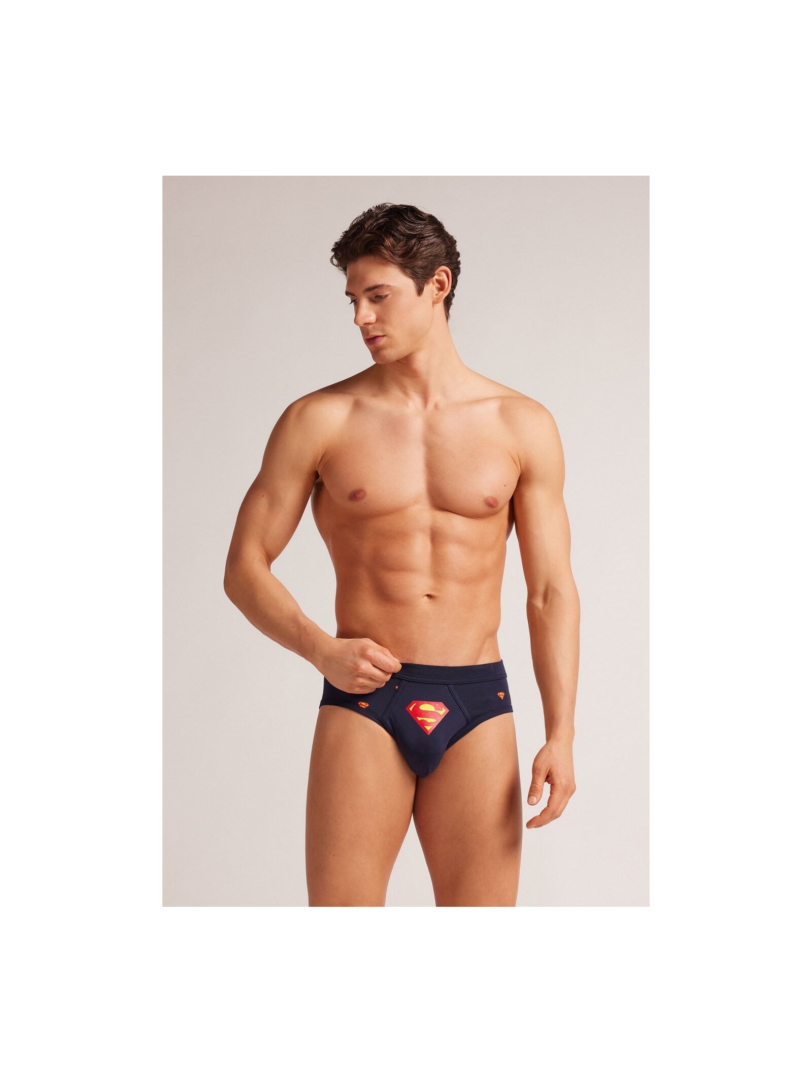 Cueca Slip Superman Em Algodão Supima Azul Intimissimi