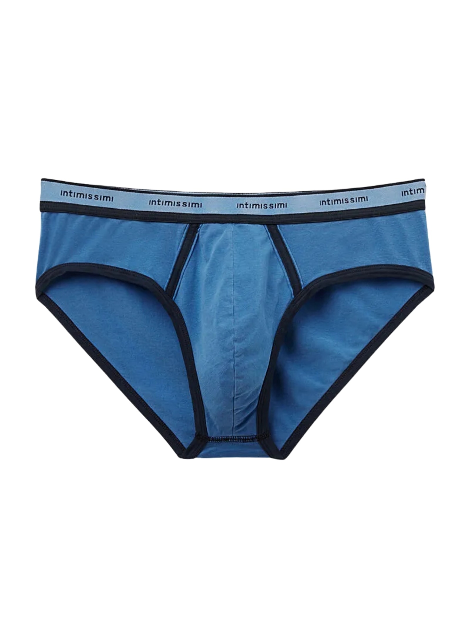Cueca Slip Washed Collection Em Algodão Azul Intimissimi