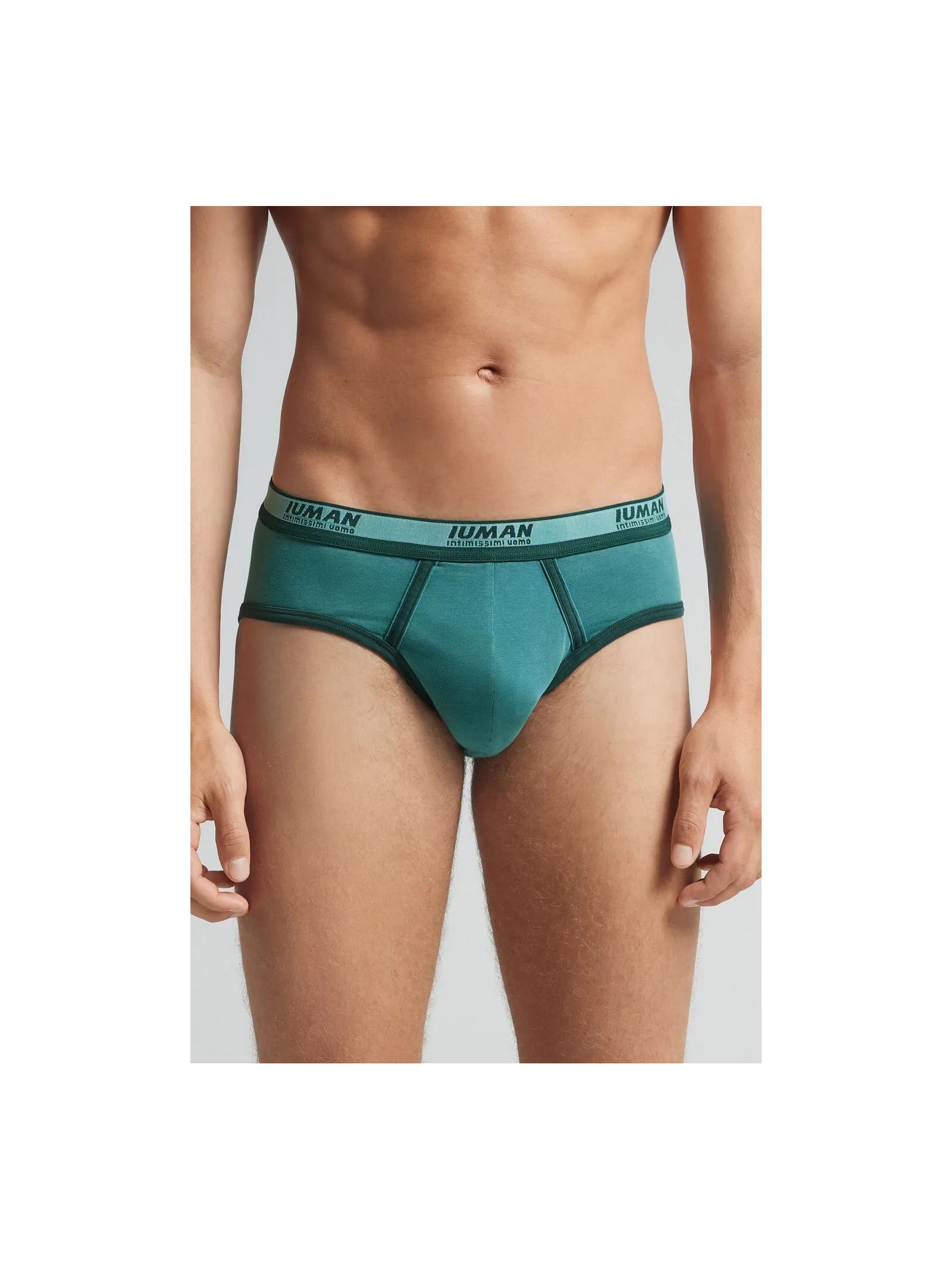 Cueca Slip Washed Collection Em Algodão Supima Verde Intimissimi