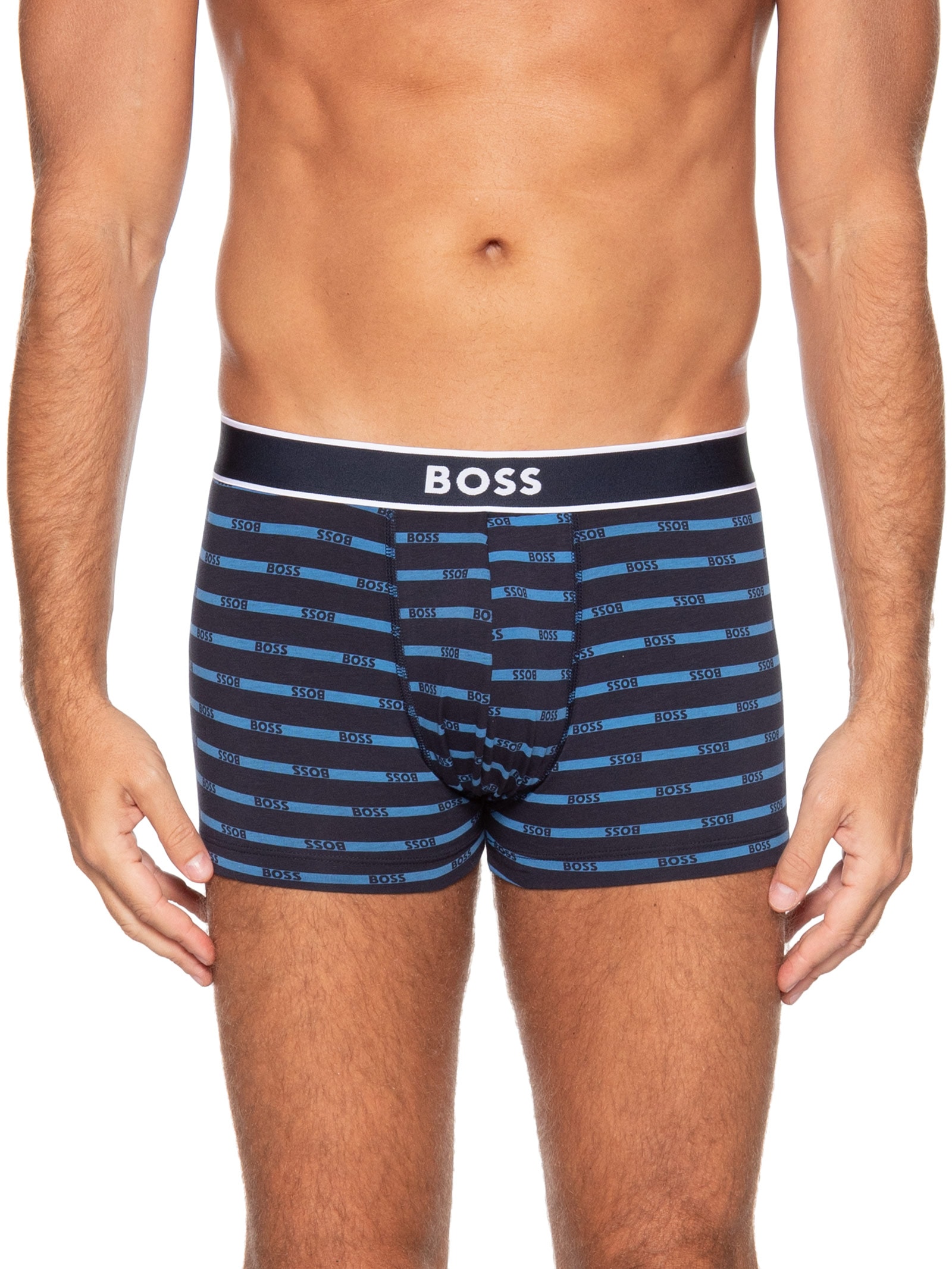 Cueca Trunk 24 Print Azul Boss