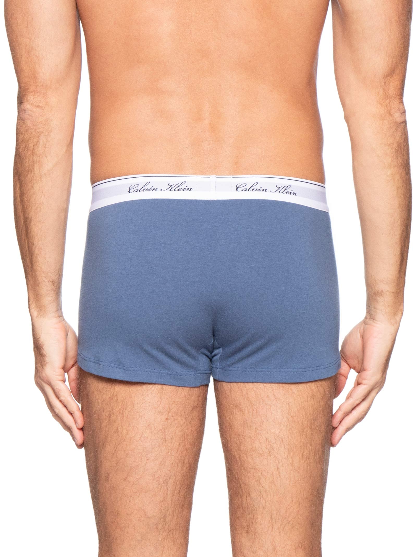 Cueca Trunk Algodão Icon Script Azul Calvin Klein Underwear