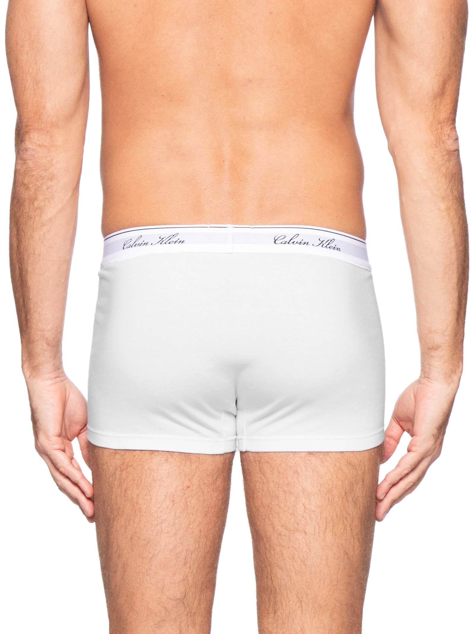 Cueca Trunk Algodão Icon Script Branco Calvin Klein Underwear