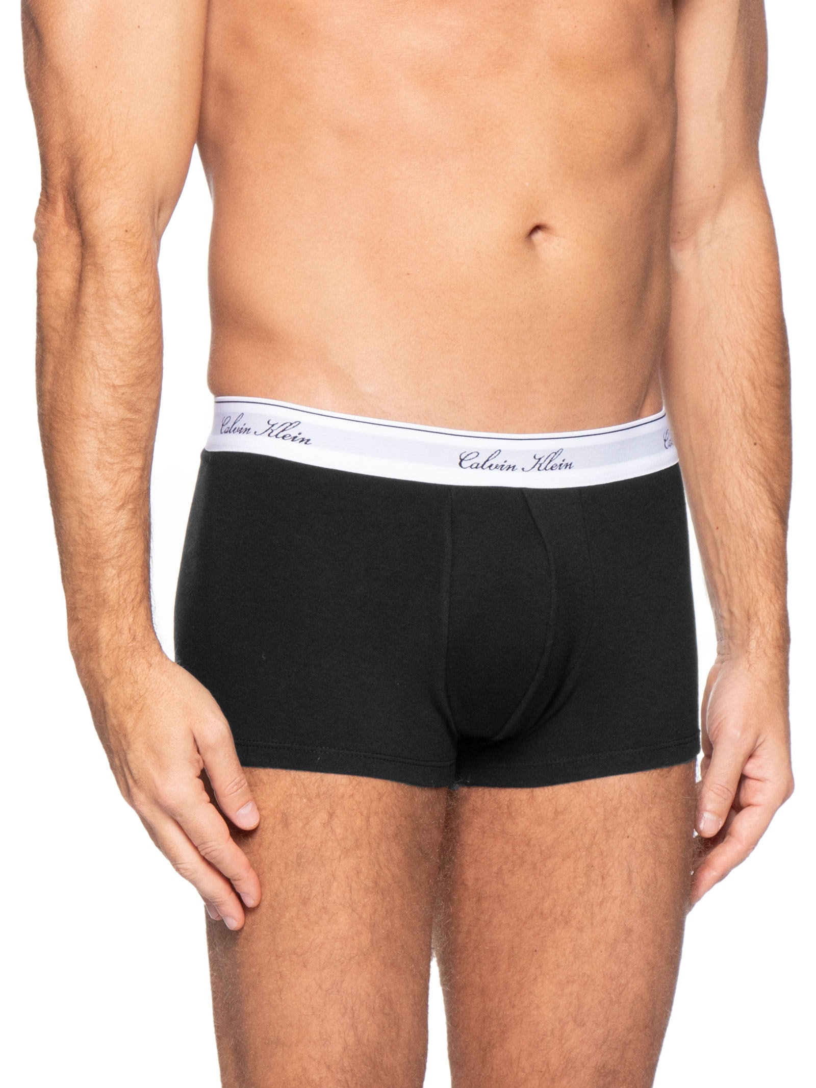 Cueca Trunk Algodão Icon Script Preto Calvin Klein Underwear