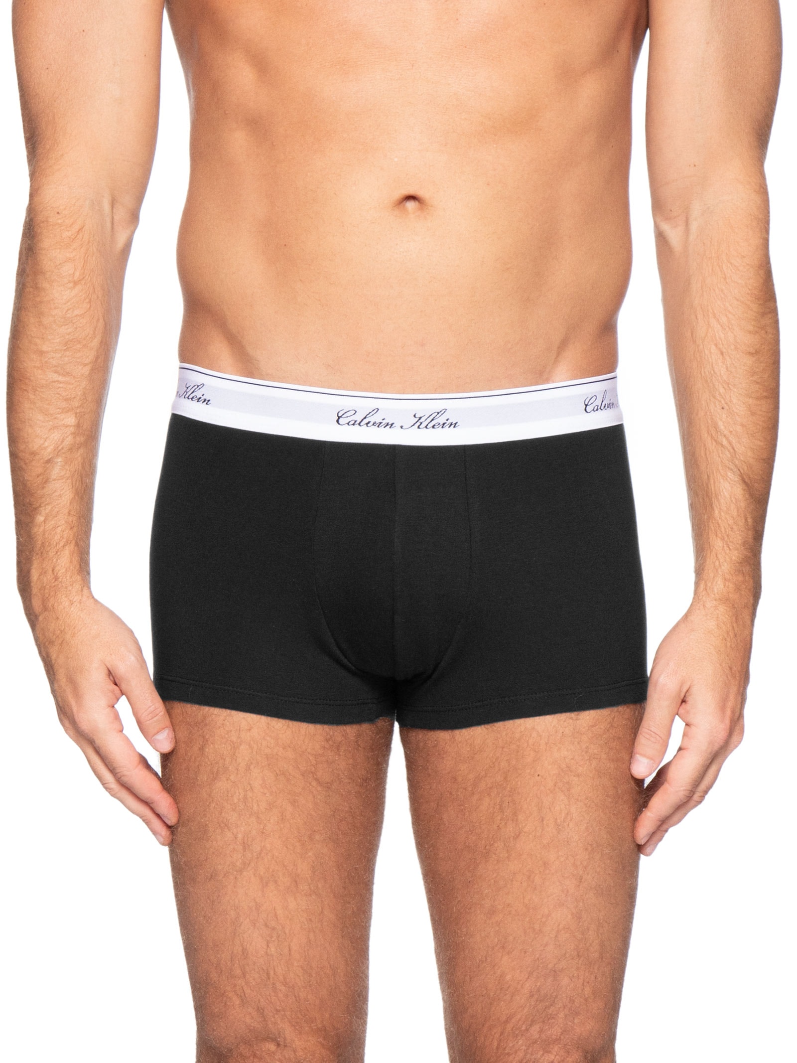 Cueca Trunk Algodão Icon Script Preto Calvin Klein Underwear