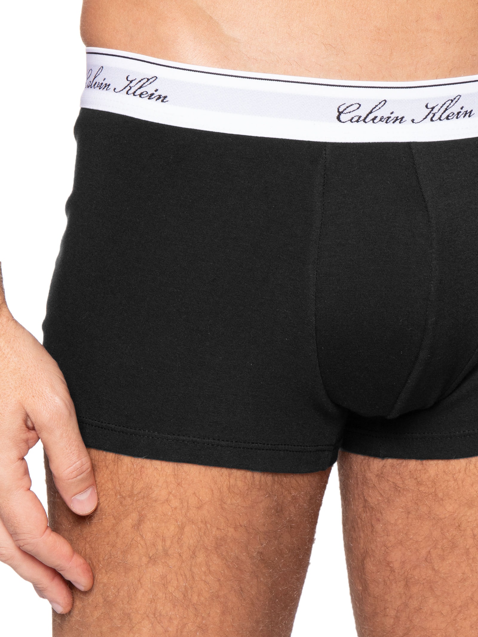 Cueca Trunk Algodão Icon Script Preto Calvin Klein Underwear