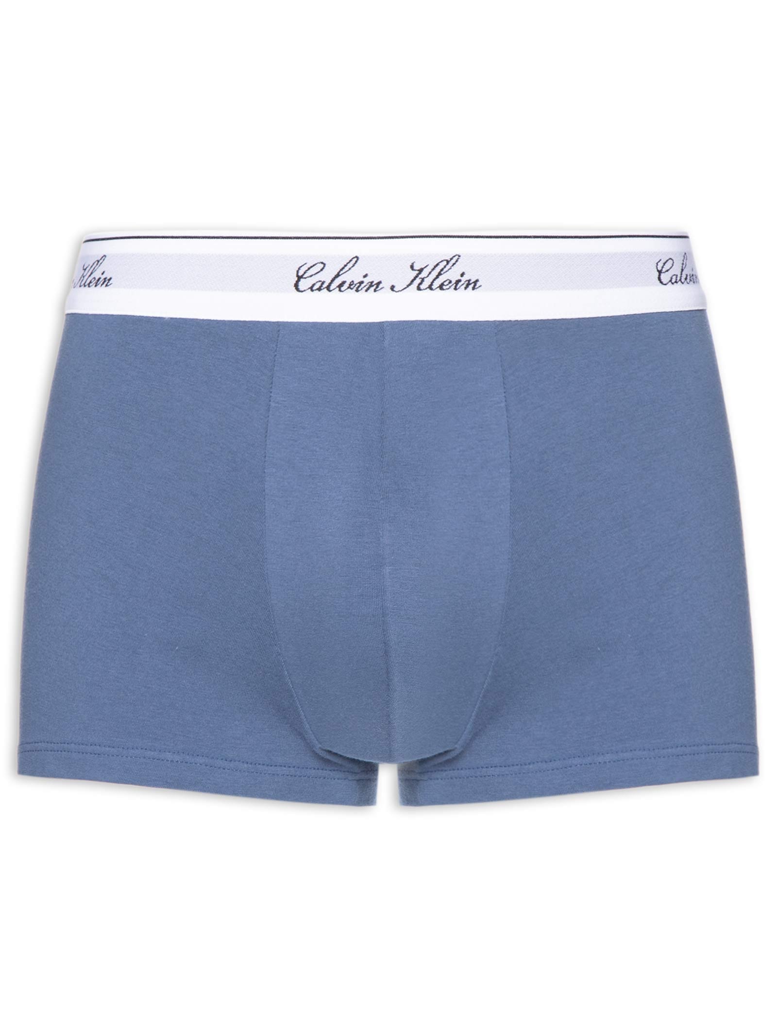Cueca Trunk Algodão Icon Script – Azul Calvin Klein Underwear