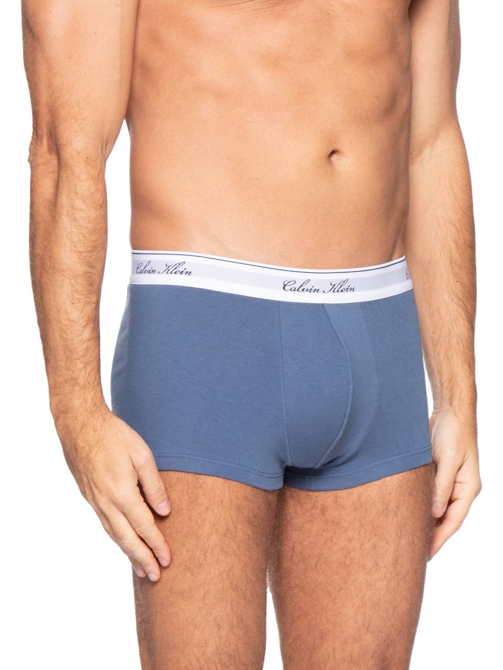Cueca Trunk Algodão Icon Script – Azul Calvin Klein Underwear