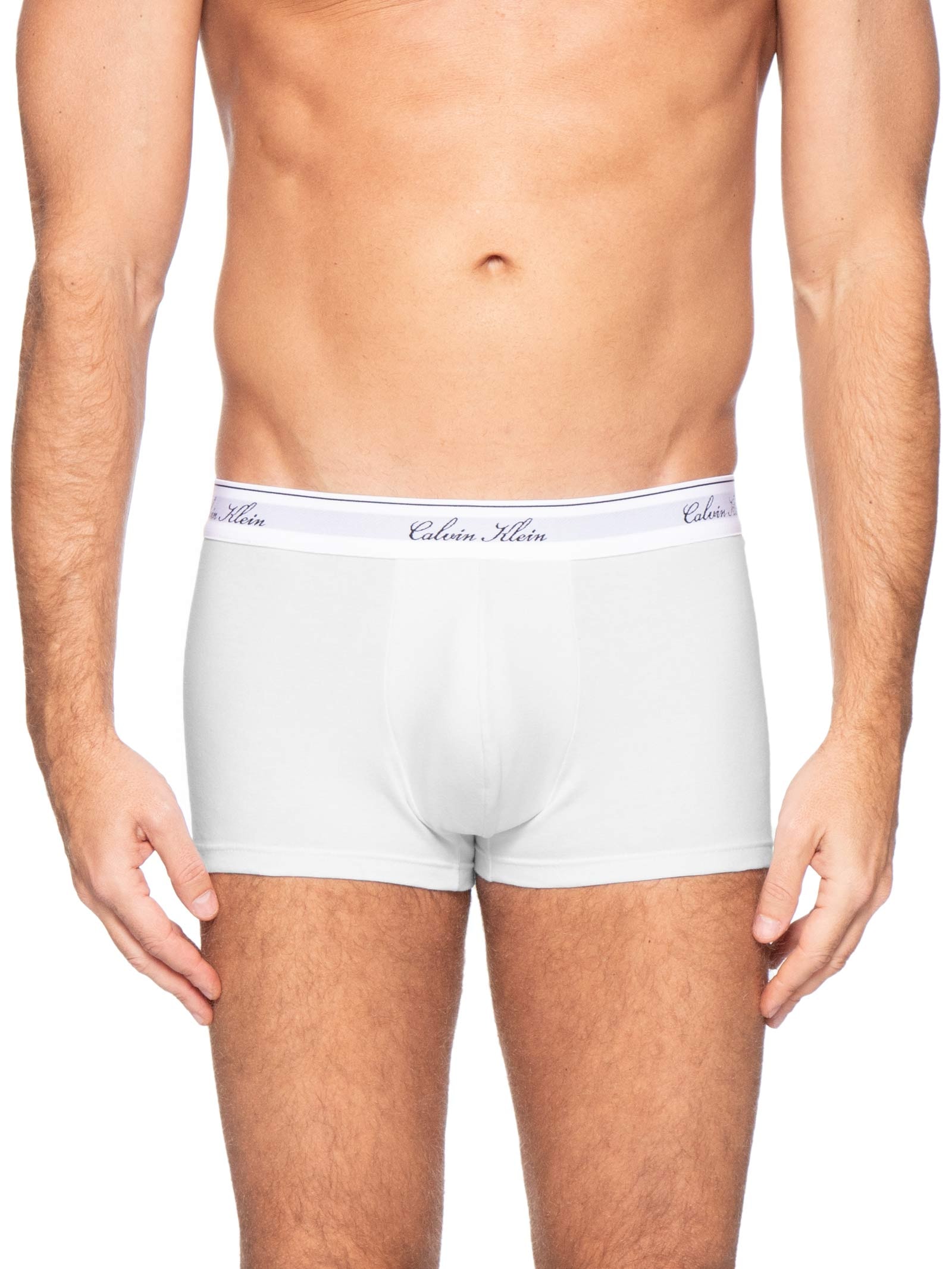 Cueca Trunk Algodão Icon Script – Branco Calvin Klein Underwear