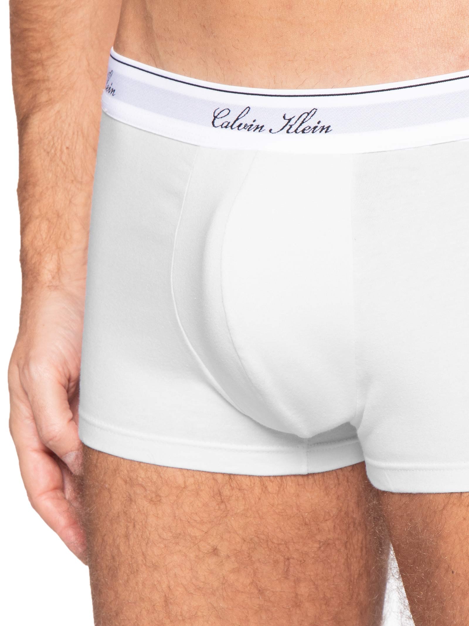 Cueca Trunk Algodão Icon Script – Branco Calvin Klein Underwear