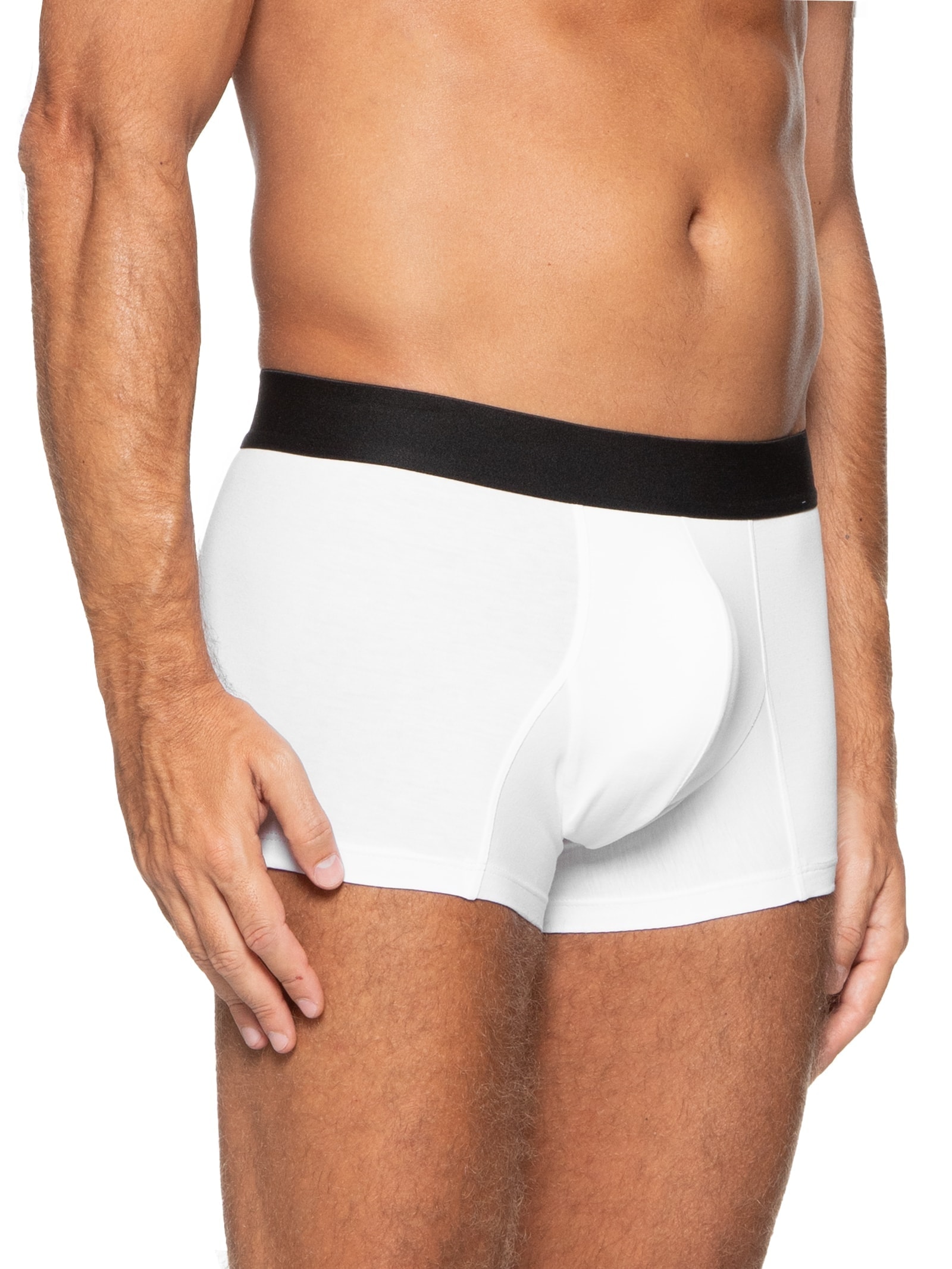 Cueca Trunk Elástico Pima Branco '2 Essential