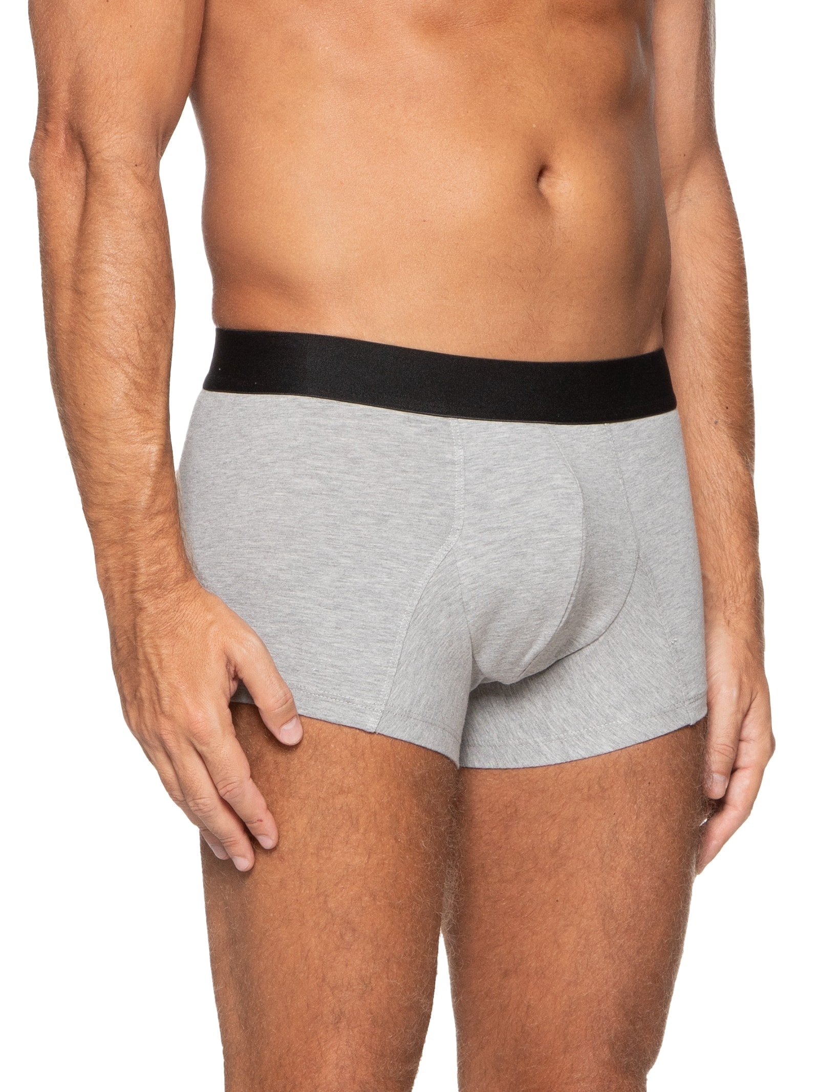 Cueca Trunk Elástico Pima Cinza '2 Essential