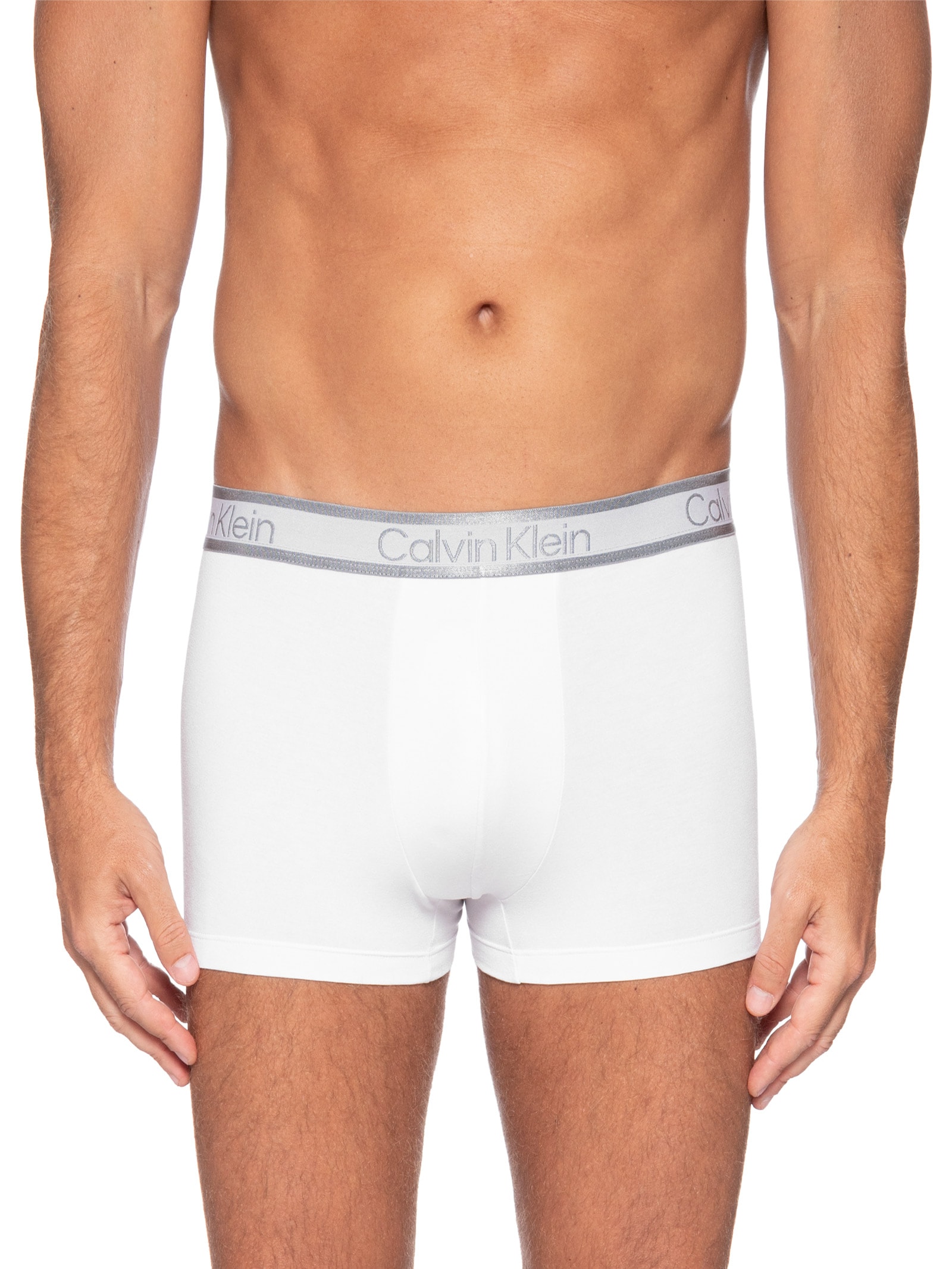 Cueca Trunk Modal Tonal Logo Branco Calvin Klein Underwear