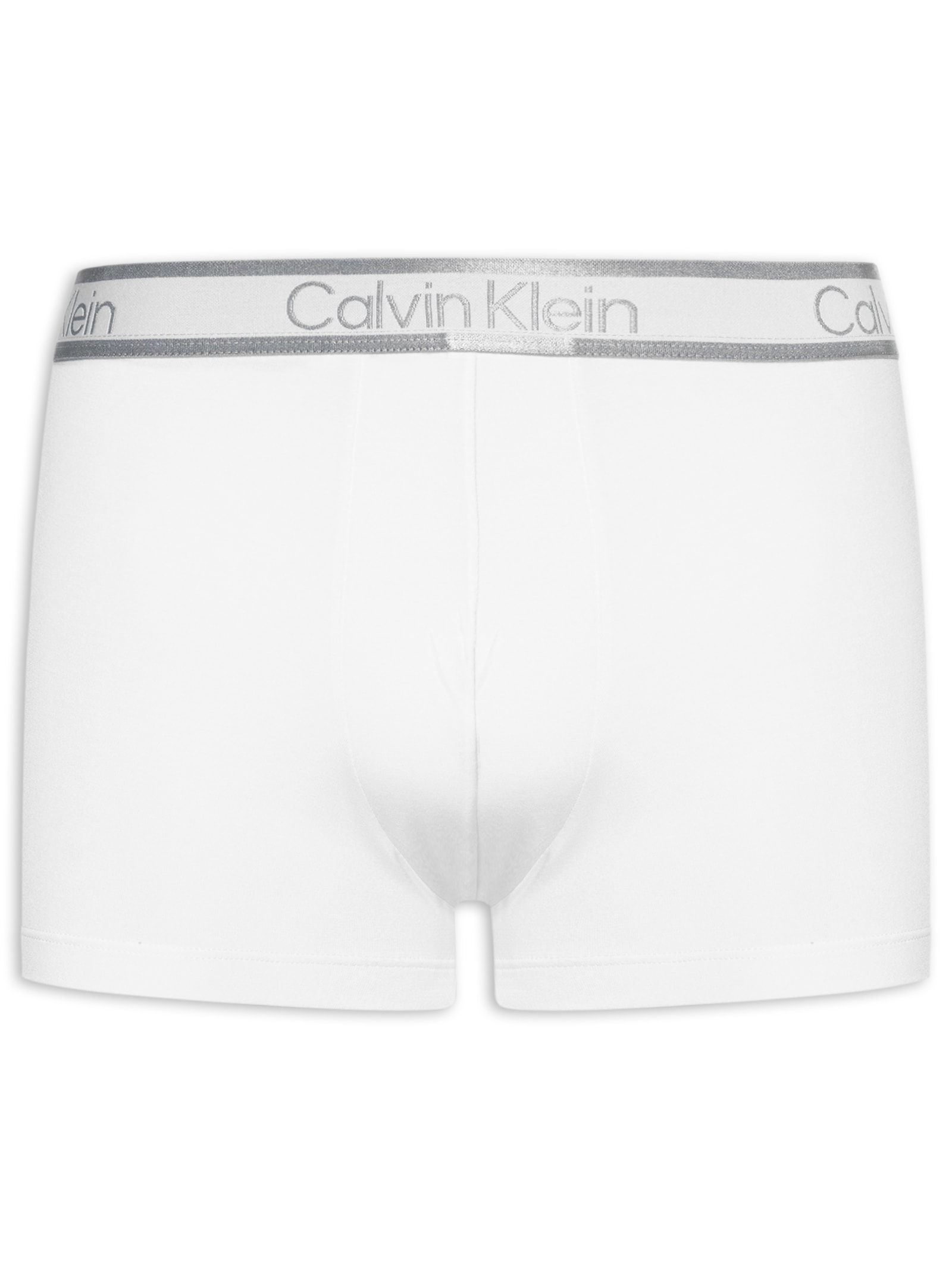 Cueca Trunk Modal Tonal Logo Branco Calvin Klein Underwear
