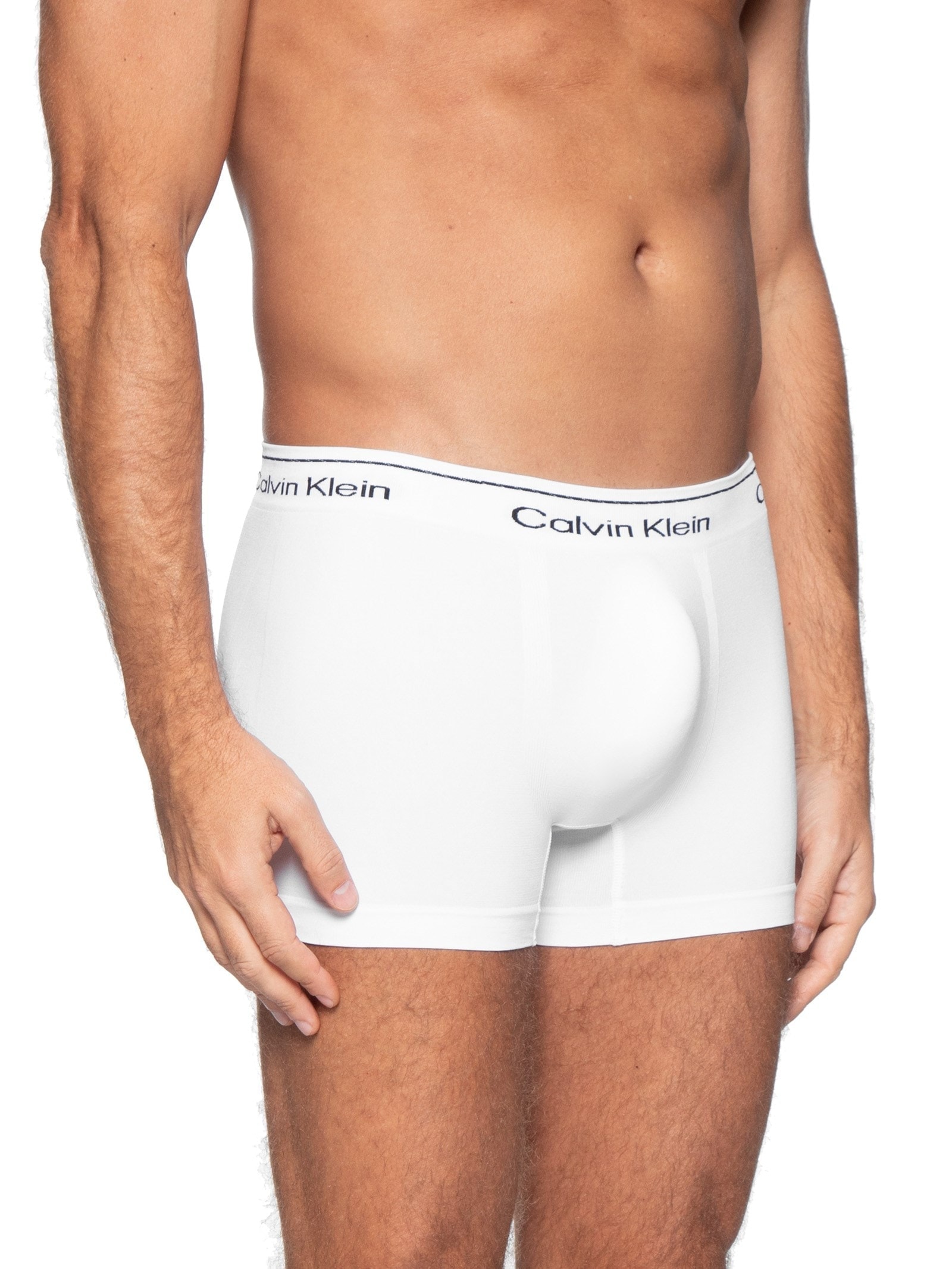 Cueca Trunk Modern Cotton Seamless Eco Branco Calvin Klein Underwear