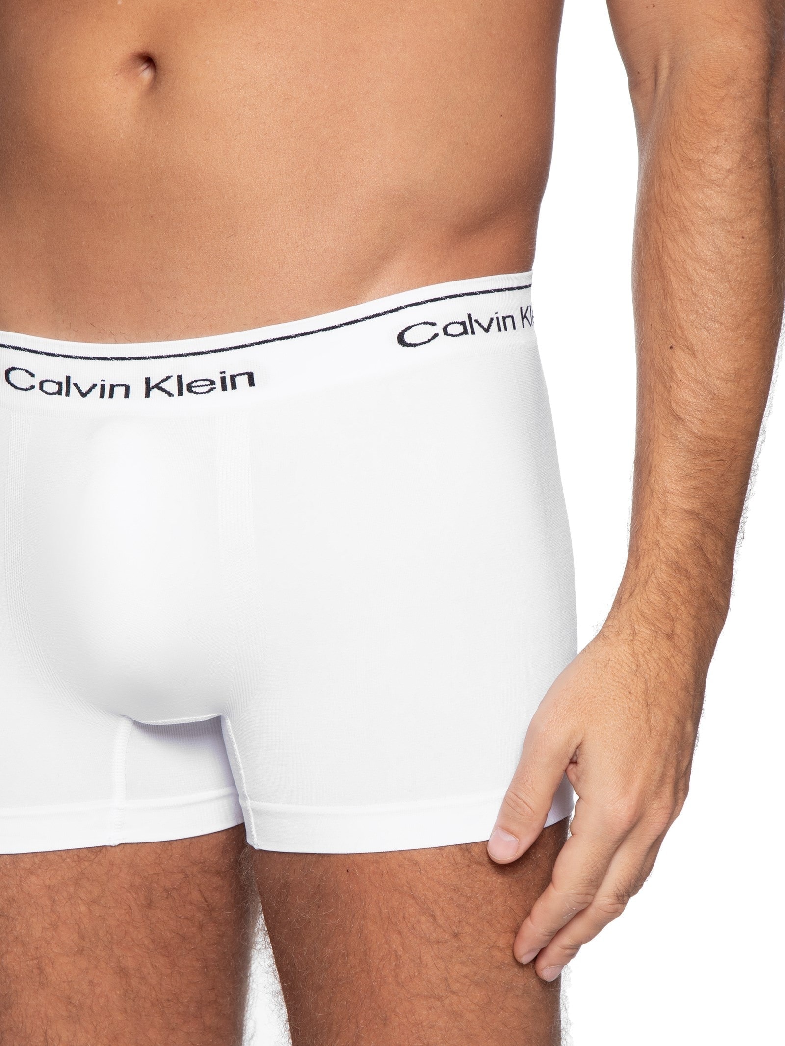 Cueca Trunk Modern Cotton Seamless Eco Branco Calvin Klein Underwear